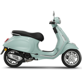Light green scooter on a white background