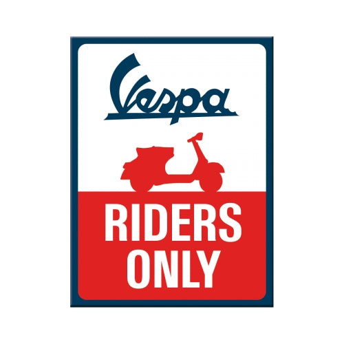 Vespa Riders Only Magnet