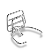 Vespa Original Chromed Rear Luggage Rack for the Primavera and Sprint  A must-have Vespa accessory. The chromed rear luggage rack has always been a firm favourite among Vespa customers who want a unique and original accessory. The practical fold-down shelf offers excellent carrying capacity.  cod. 1B000789