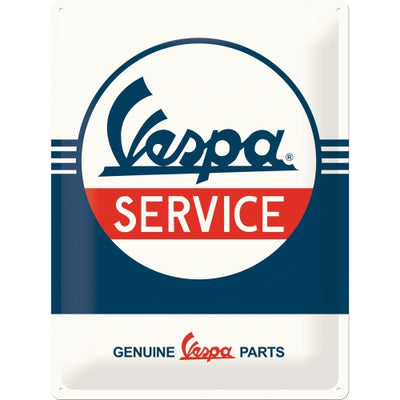 Vespa Service Pressed Plate Tin Sign – Vespa House