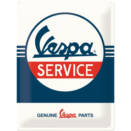 Vespa Service Pressed Plate Tin Sign