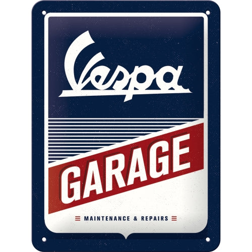 Vespa Garage Pressed Plate