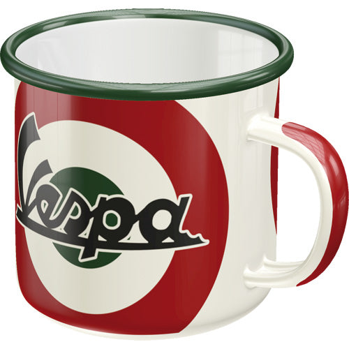 Italian Classic Vespa Metal Enamel Mug