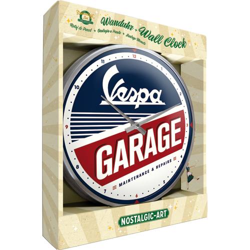 Vespa Garage Wall Clock